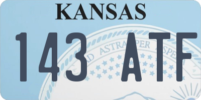 KS license plate 143ATF