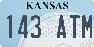 KS license plate 143ATM