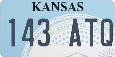 KS license plate 143ATQ