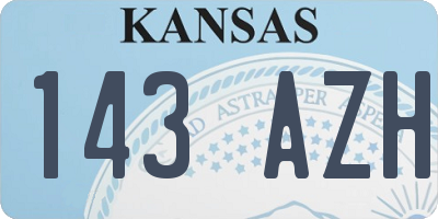 KS license plate 143AZH