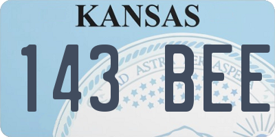 KS license plate 143BEE