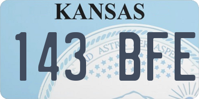 KS license plate 143BFE