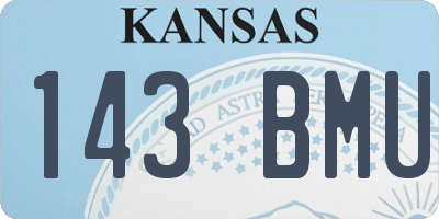 KS license plate 143BMU
