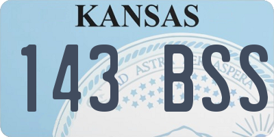 KS license plate 143BSS
