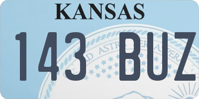 KS license plate 143BUZ