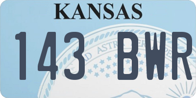 KS license plate 143BWR