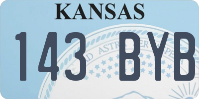 KS license plate 143BYB
