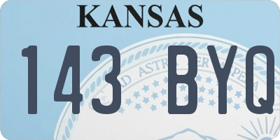 KS license plate 143BYQ