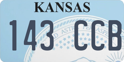 KS license plate 143CCB