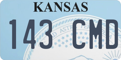 KS license plate 143CMD