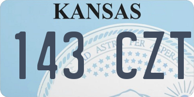 KS license plate 143CZT