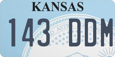 KS license plate 143DDM
