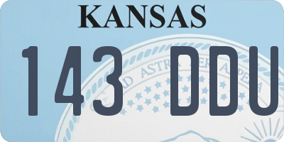 KS license plate 143DDU