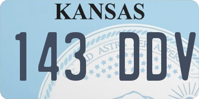 KS license plate 143DDV