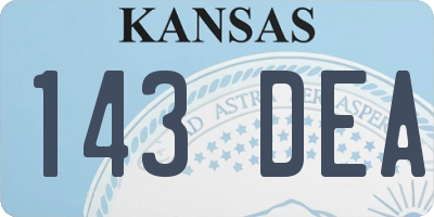 KS license plate 143DEA