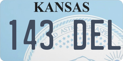 KS license plate 143DEL