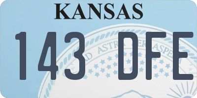 KS license plate 143DFE