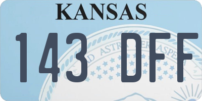 KS license plate 143DFF