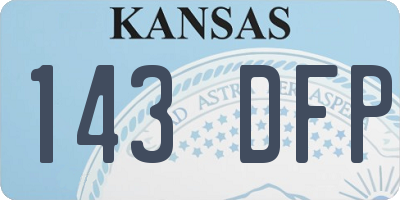 KS license plate 143DFP