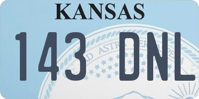 KS license plate 143DNL