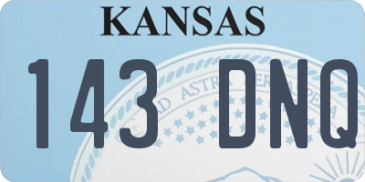 KS license plate 143DNQ
