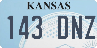 KS license plate 143DNZ