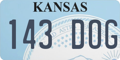 KS license plate 143DOG