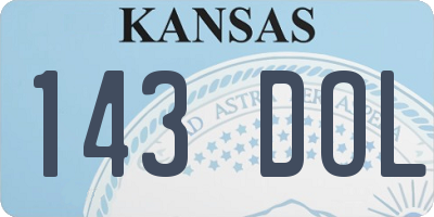 KS license plate 143DOL