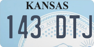 KS license plate 143DTJ