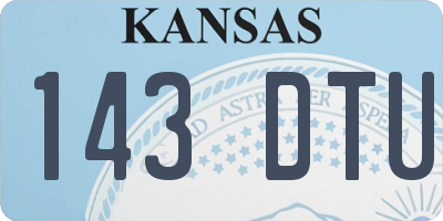 KS license plate 143DTU