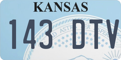 KS license plate 143DTV