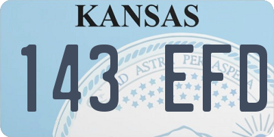 KS license plate 143EFD