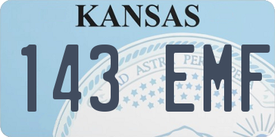 KS license plate 143EMF