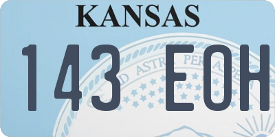 KS license plate 143EOH