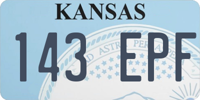 KS license plate 143EPF