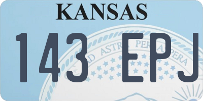 KS license plate 143EPJ