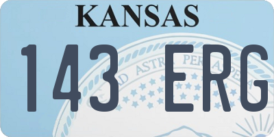 KS license plate 143ERG
