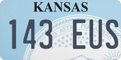 KS license plate 143EUS