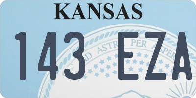 KS license plate 143EZA