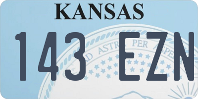 KS license plate 143EZN