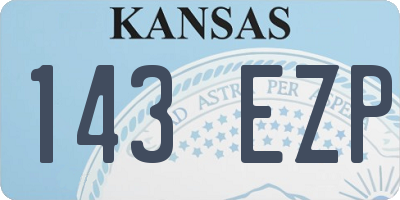 KS license plate 143EZP