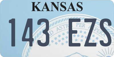 KS license plate 143EZS
