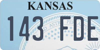 KS license plate 143FDE