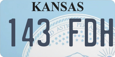 KS license plate 143FDH