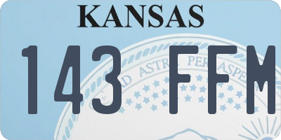 KS license plate 143FFM