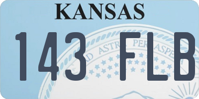 KS license plate 143FLB
