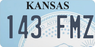 KS license plate 143FMZ