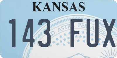 KS license plate 143FUX