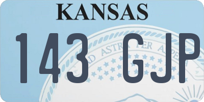 KS license plate 143GJP
