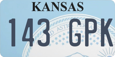 KS license plate 143GPK